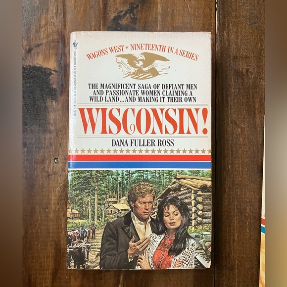Wagons West! Paperback Duo - Nebraska! 1979 and Wisconsin! 1987 - Vintage Set - Picture 4 of 12